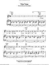 Cover icon of This Time sheet music for voice, piano or guitar by Shirley Bassey and Gary Barlow, intermediate skill level