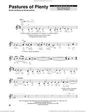 Cover icon of Pastures Of Plenty sheet music for harmonica solo by Woody Guthrie, intermediate skill level