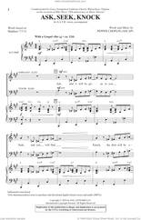 Cover icon of Ask, Seek, Knock sheet music for choir (SATB: soprano, alto, tenor, bass) by Pepper Choplin, intermediate skill level