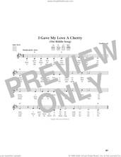 Cover icon of I Gave My Love A Cherry (The Riddle Song) (from The Daily Ukulele) (arr. Jim Beloff) sheet music for ukulele  and Jim Beloff, classical score, intermediate skill level