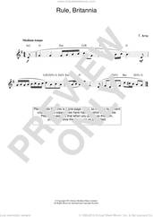 Cover icon of Rule Britannia sheet music for voice and other instruments (fake book) by Thomas Arne, intermediate skill level