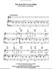 Cover icon of The End Of A Love Affair sheet music for voice, piano or guitar by Nat King Cole, Frank Sinatra and Edward Redding, intermediate skill level