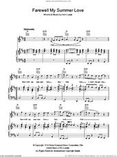 Cover icon of Farewell My Summer Love sheet music for voice, piano or guitar by Michael Jackson and Kenneth St. Lewis, intermediate skill level