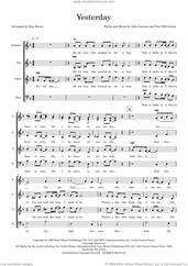 Cover icon of Yesterday (arr. Sam Burns) sheet music for choir (SSAATB) by The Beatles, Sam Burns, John Lennon and Paul McCartney, intermediate skill level