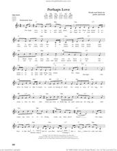 Cover icon of Perhaps Love (from The Daily Ukulele) (arr. Jim Beloff) sheet music for ukulele by John Denver and Placido Domingo, Jim Beloff and John Denver, intermediate skill level