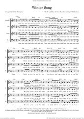 Cover icon of Winter Song (arr. Gitika Partington) sheet music for choir (SATB: soprano, alto, tenor, bass) by Ingrid Michaelson and Sara Bareilles, Gitika Partington, Ingrid Michaelson and Sara Bareilles, intermediate skill level