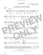 Cover icon of Two Of Us (from The Daily Ukulele) (arr. Jim Beloff) sheet music for ukulele by The Beatles, Jim Beloff, John Lennon and Paul McCartney, intermediate skill level