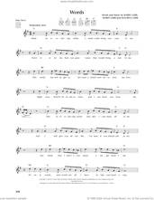 Cover icon of Words (from The Daily Ukulele) (arr. Jim Beloff) sheet music for ukulele by Bee Gees, Jim Beloff, Barry Gibb, Maurice Gibb and Robin Gibb, intermediate skill level