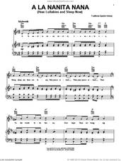 Cover icon of A La Nanita Nana (Hear Lullabies And Sleep Now) sheet music for voice, piano or guitar, intermediate skill level