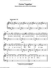 Cover icon of Come Together sheet music for piano solo by Michael Jackson, The Beatles, John Lennon and Paul McCartney, easy skill level