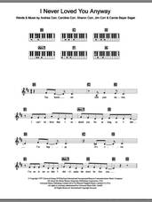 Cover icon of I Never Loved You Anyway sheet music for piano solo (chords, lyrics, melody) by The Corrs, Andrea Corr, Carole Bayer Sager, Caroline Corr, Jim Corr and Sharon Corr, intermediate piano (chords, lyrics, melody)