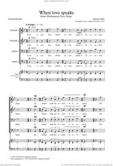 Cover icon of When Love Speaks sheet music for choir (TTBB: tenor, bass) by Owain Park, classical score, intermediate skill level