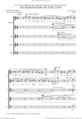 Cover icon of An Habitation Of Thy Love sheet music for choir (SATB: soprano, alto, tenor, bass) by Nico Muhly, classical score, intermediate skill level