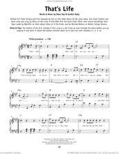 Cover icon of That's Life sheet music for piano solo by Frank Sinatra, Dean Kay and Kelly Gordon, beginner skill level