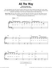 Cover icon of All The Way sheet music for piano solo by Frank Sinatra, Jimmy van Heusen and Sammy Cahn, beginner skill level