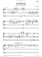 Cover icon of Register (Solo Part) sheet music for organ by Cheryl Frances-Hoad, classical score, intermediate skill level