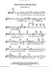 Cover icon of Ultra Violet (Light My Way) sheet music for voice and other instruments (fake book) by U2, intermediate skill level