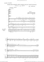 Cover icon of Singe die Garten, mein Herz, die du nicht kennst (12 Singers) sheet music for choir by Per Norgard, classical score, intermediate skill level