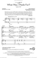 Cover icon of What Was I Made For? (from Barbie) (arr. Jennifer Lucy Cook) sheet music for choir (SAB: soprano, alto, bass) by Billie Eilish and Jennifer Lucy Cook, intermediate skill level