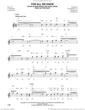 Cover icon of For All We Know sheet music for harmonica solo by Carpenters, Fred Karlin, James Griffin and Robb Wilson, intermediate skill level