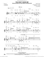 Cover icon of You Don't Know Me sheet music for harmonica solo by Ray Charles, Elvis Presley, Mickey Gilley, Cindy Walker and Eddy Arnold, intermediate skill level