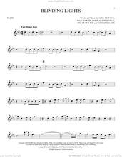 Cover icon of Blinding Lights sheet music for flute solo by The Weeknd, Abel Tesfaye, Ahmad Balshe, Jason Quenneville, Max Martin and Oscar Holter, intermediate skill level