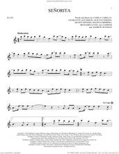 Cover icon of Senorita sheet music for flute solo by Shawn Mendes & Camila Cabello, Ali Tamposi, Andrew Wotman, Benjamin Levin, Camila Cabello, Charlotte Aitchison, Jack Patterson, Magnus Hoiberg and Shawn Mendes, intermediate skill level