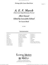 Cover icon of AEF March (arr. Loras John Schissel) (COMPLETE) sheet music for concert band by Albert Stoessel and Loras John Schissel, intermediate skill level