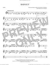 Cover icon of bad guy sheet music for horn solo by Billie Eilish, intermediate skill level