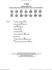 Cover icon of I Try sheet music for guitar (chords) by Macy Gray, David Wilder, Jeremy Ruzumna and Jinsoo Lim, intermediate skill level