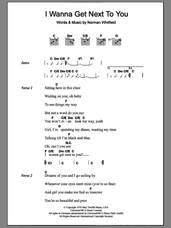 Cover icon of I Wanna Get Next To You sheet music for guitar (chords) by Rose Royce and Norman Whitfield, intermediate skill level