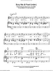 Cover icon of Bury Me (6 Feet Under) sheet music for voice, piano or guitar by Alexandra Burke, Andrea Martin, Hitesh Ceon, Kim Ofstad and Tor Erik Hermansen, intermediate skill level