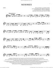 Cover icon of Memories sheet music for horn solo by Maroon 5, Adam Levine, Jacob Kasher Hindlin, Jon Bellion, Michael Pollack, Stefan Johnson and Vincent Ford, intermediate skill level