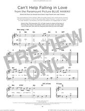 Cover icon of Can't Help Falling In Love sheet music for piano solo by Elvis Presley, George David Weiss, Hugo Peretti and Luigi Creatore, beginner skill level