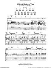 Cover icon of I Don't Believe You sheet music for guitar (tablature) by Bob Dylan, intermediate skill level