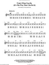 Cover icon of Tain't What You Do sheet music for voice and other instruments (fake book) by Oliver Holden, Mildred Bailey and Adam Young, intermediate skill level