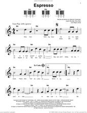 Cover icon of Espresso, (beginner) sheet music for piano solo by Sabrina Carpenter, Amy Allen, Julian Bunetta and Stephenie Jones, beginner skill level