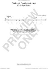 Cover icon of Ein Prosit Der Gemutlichkeit sheet music for voice and other instruments (fake book)  and GERMAN TRAD., intermediate skill level