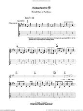 Cover icon of Kodachrome sheet music for guitar (tablature) by Paul Simon, intermediate skill level
