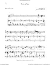 Cover icon of Se Tu M'ami (High Voice) sheet music for voice and piano (High Voice) by Alessandro Parisotti, Richard Walters and Paolo Antonio Rolli, classical score, intermediate skill level