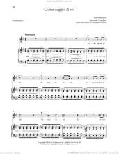 Cover icon of Come Raggio Di Sol (High Voice) sheet music for voice and piano (High Voice) by Antonio Caldara, Alessandro Parisotti (ed.), Richard Walters and Anonymous, classical score, intermediate skill level