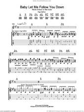 Cover icon of Baby Let Me Follow You Down sheet music for guitar (tablature) by Bob Dylan, intermediate skill level