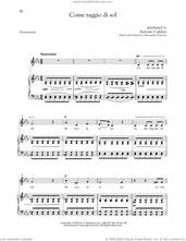 Cover icon of Come Raggio Di Sol (Low Voice) sheet music for voice and piano (Low Voice) by Antonio Caldara, Alessandro Parisotti (ed.), Richard Walters and Anonymous, classical score, intermediate skill level