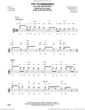 Cover icon of Try To Remember (from The Fantasticks) sheet music for harmonica solo by Tom Jones and Harvey Schmidt, intermediate skill level