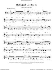 Cover icon of Hallelujah I Love Her So sheet music for voice and other instruments (fake book) by Ray Charles, intermediate skill level