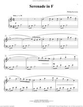 Cover icon of Serenade In F (Snug As A Bug) sheet music for piano solo by Phillip Keveren, classical score, intermediate skill level