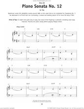 Cover icon of Piano Sonata No. 12, 2nd mvt. sheet music for piano solo by Ludwig Van Beethoven, classical score, beginner skill level