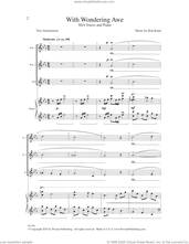 Cover icon of With Wondering Awe sheet music for choir (SSA: soprano, alto) by Ron Kean and Anonymous, intermediate skill level