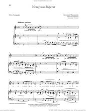 Cover icon of Non Posso Disperar (Medium Low Voice) sheet music for voice and piano (Medium Low Voice) by Giovanni Bononcini, Alessandro Parisotti (ed.) and Silvio Stampiglia, classical score, intermediate skill level