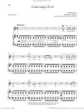 Cover icon of Come Raggio Di Sol (Medium Low Voice) sheet music for voice and piano (Medium Low Voice) by Antonio Caldara, Alessandro Parisotti (ed.) and Anonymous, classical score, intermediate skill level